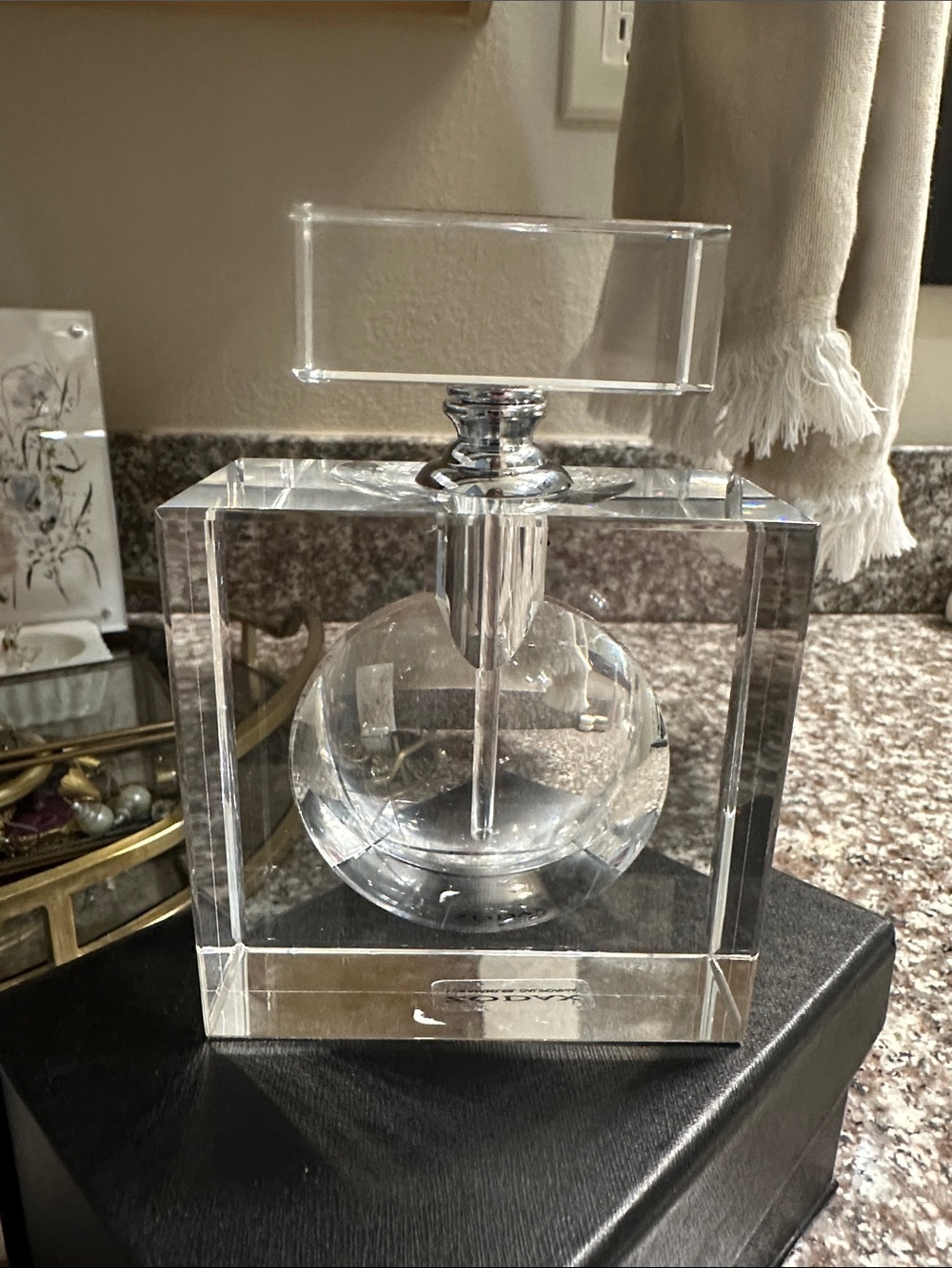 Clear Glass Bath Accessory - Modern Crystal Finish